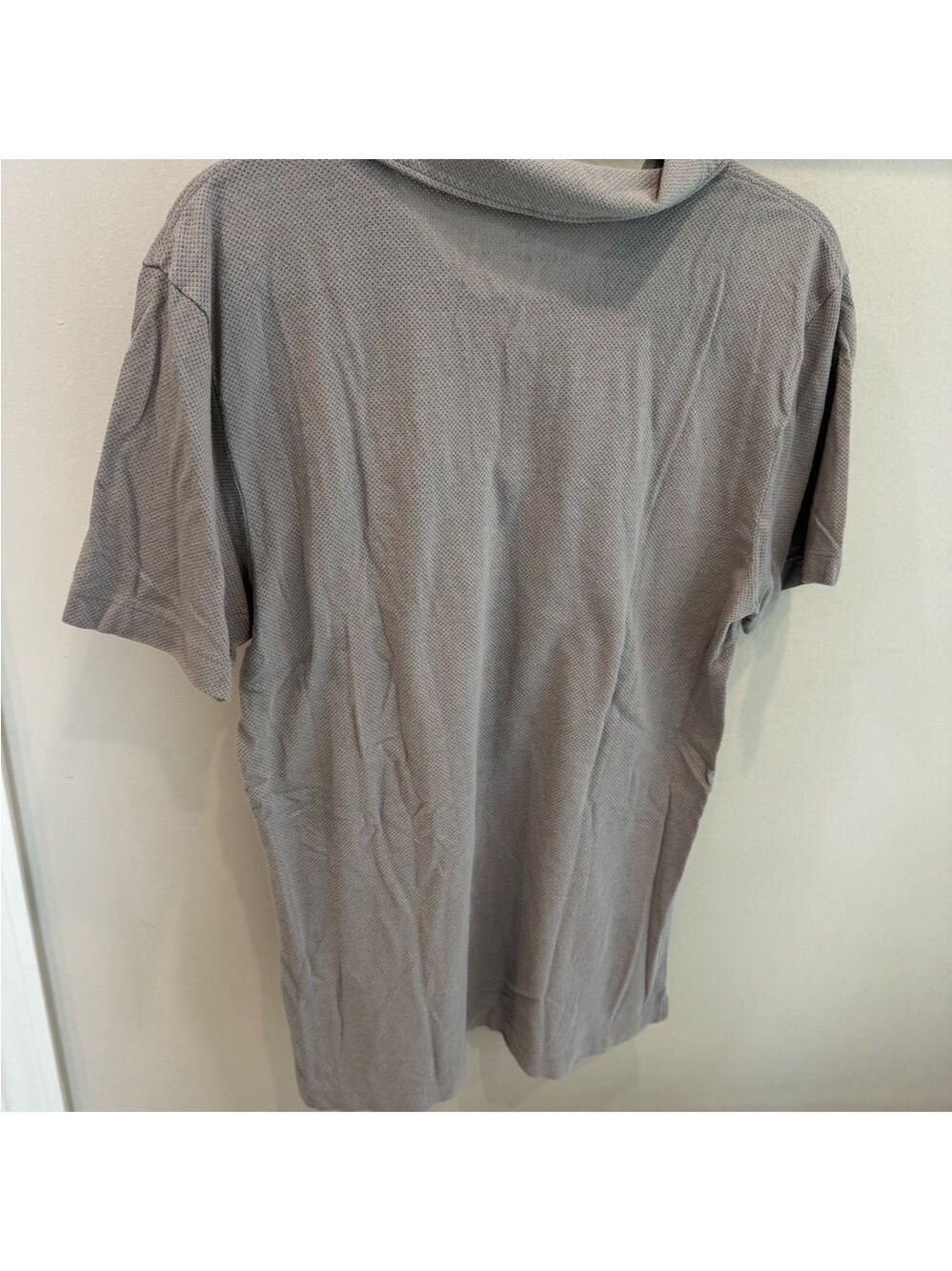 Mack Weldon for daily wear light gray short sleeve polo shirt men's large L - Picture 2 of 2